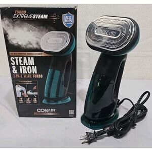 Conair GS107 Turbo Extreme Steam 2-in-1 Steam and Iron with Turbo - Black/Green